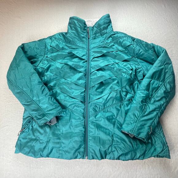 Columbia Omni-Heat Interchange Puffer Jacket Teal Green 3X - Picture 1 of 11